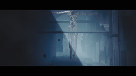ancient digital figure in ruins
