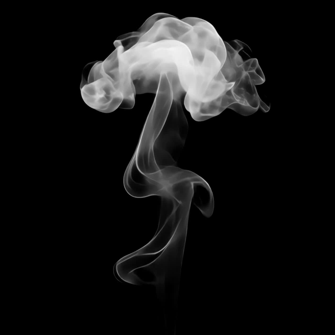 Sovrapposizione animata di fumo bianco, video 4K trasparente, canale alfa, ProRes 4444