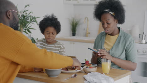 family enjoying a meal together