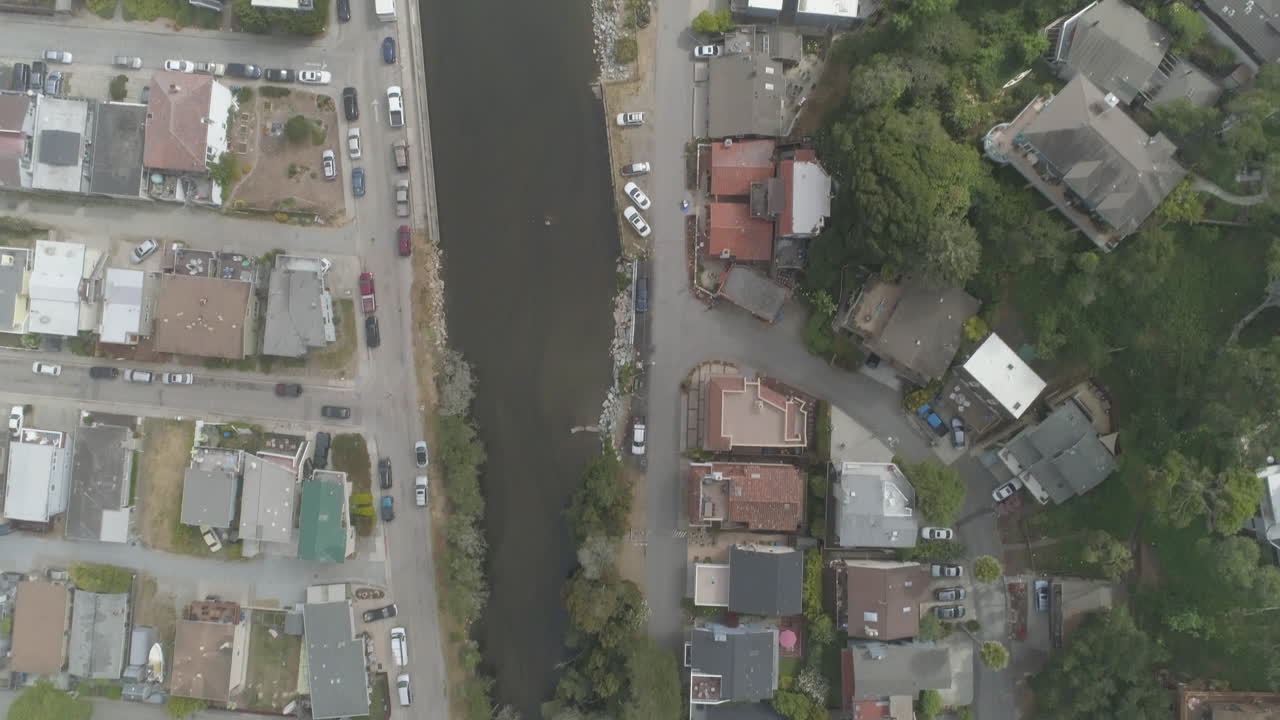 AERIAL - Overhead Beachside City