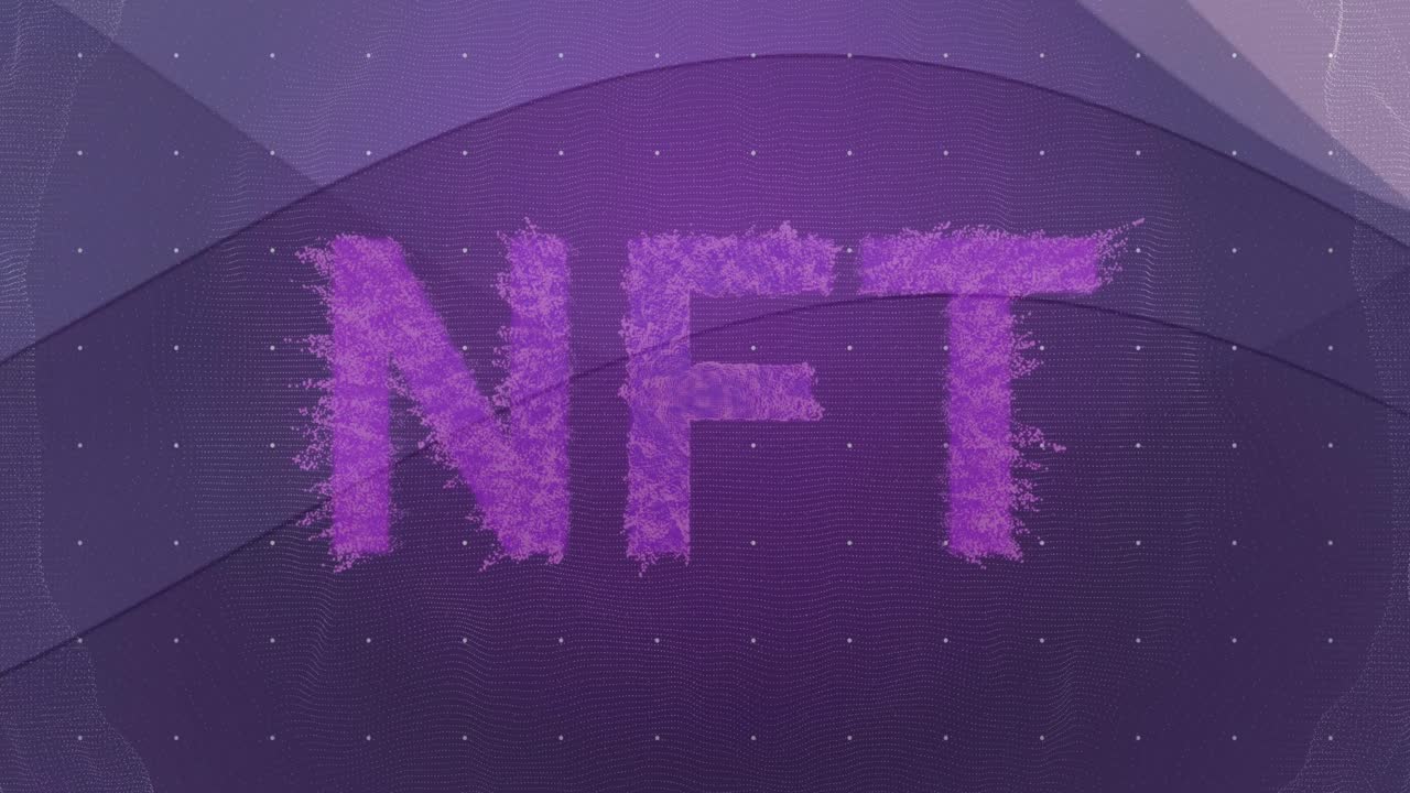 Animazione di testo NFT su forme
