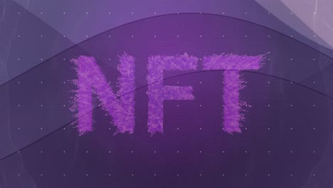 animación de texto nft sobre formas