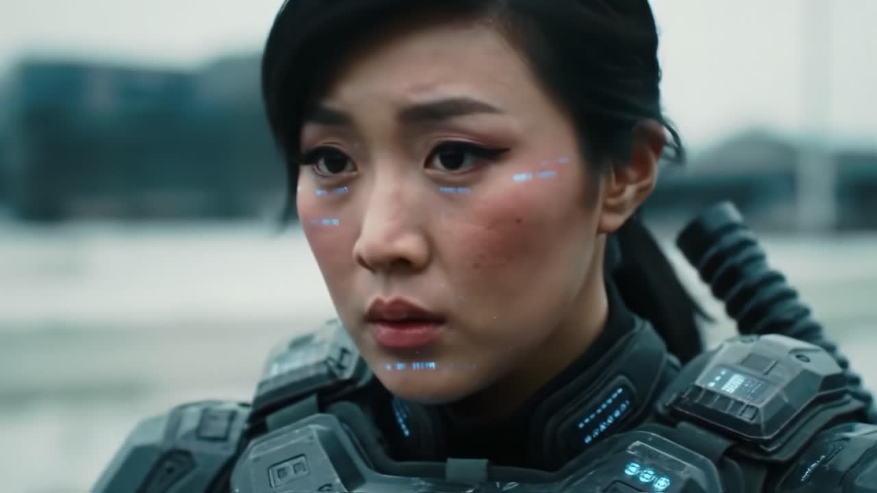 Cyberpunk Woman in Armor