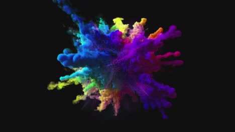 colorful ink explosion