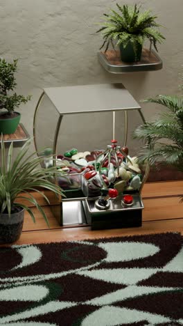 retro candy dispenser in a modern interior