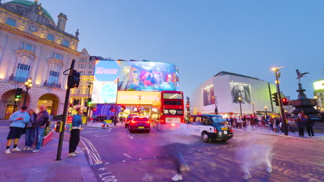 piccadilly circus at dusk
