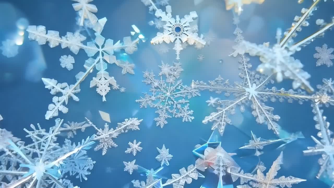 눈송이의 근접 매크로 사진