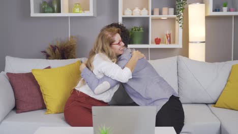 Joyful-mother-and-son.-Happy-news.