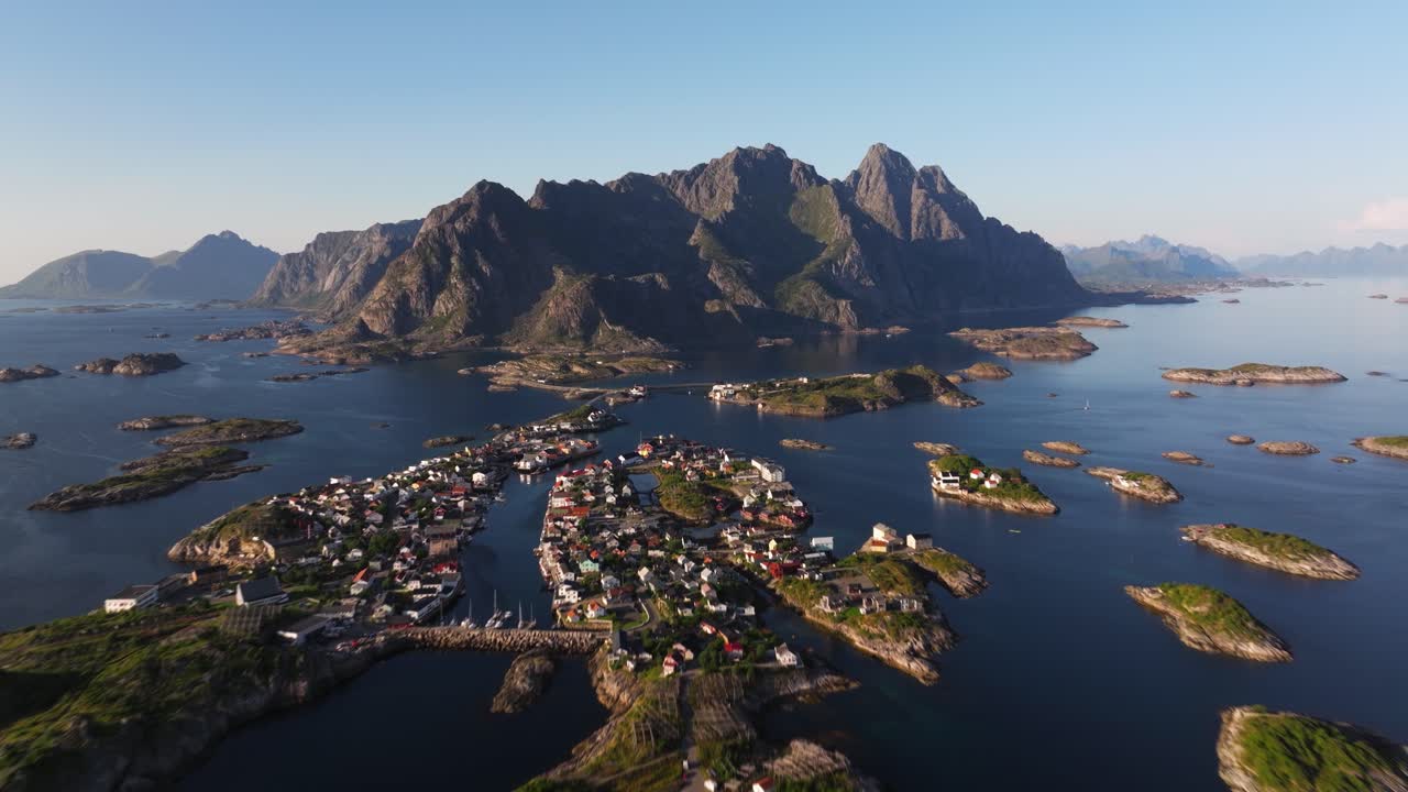헨닝스바어 (henningsvaer), 로포텐 섬 (lofoten islands) 위의 위상