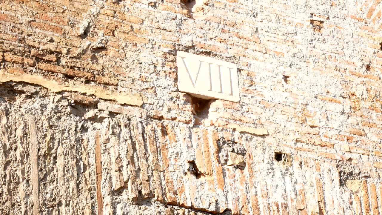 número romano ocho grabado, roma