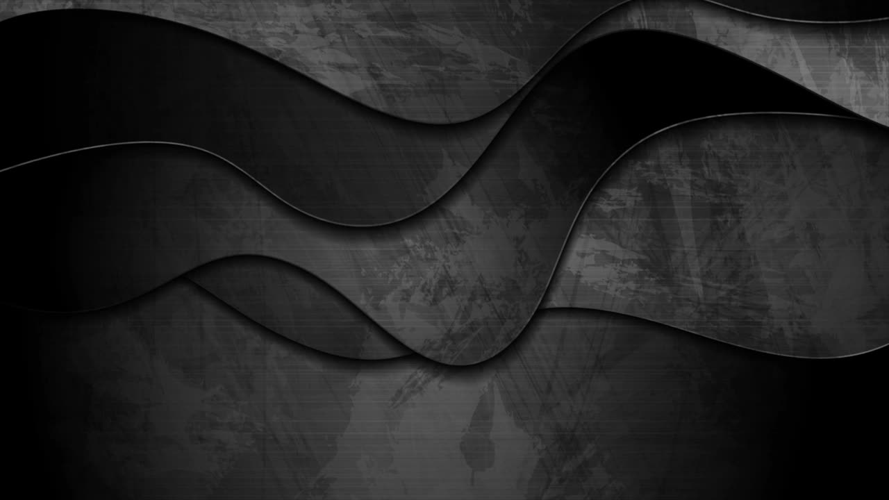 Black grunge waves abstract elegant motion background