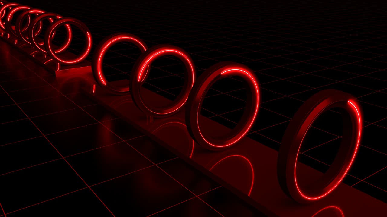 은 예술적, 밝은, 추상적인, 기하학적 원, 배경, 터널