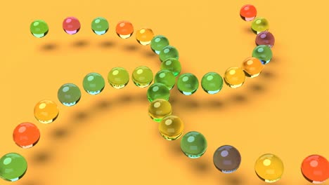 spiral color glass spheres digital art able to loop seamless 4k