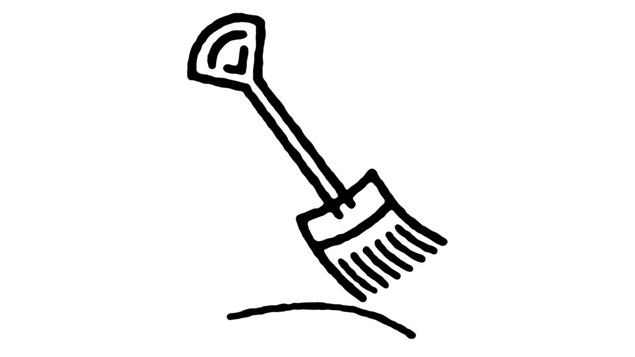 servicio de limpieza mano dibujar línea icono animación