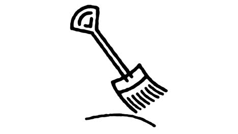 servicio de limpieza mano dibujar línea icono animación