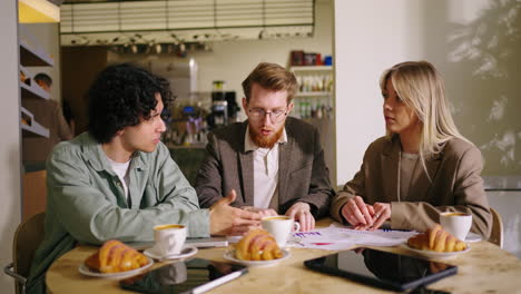 business meeting at a coffee shop