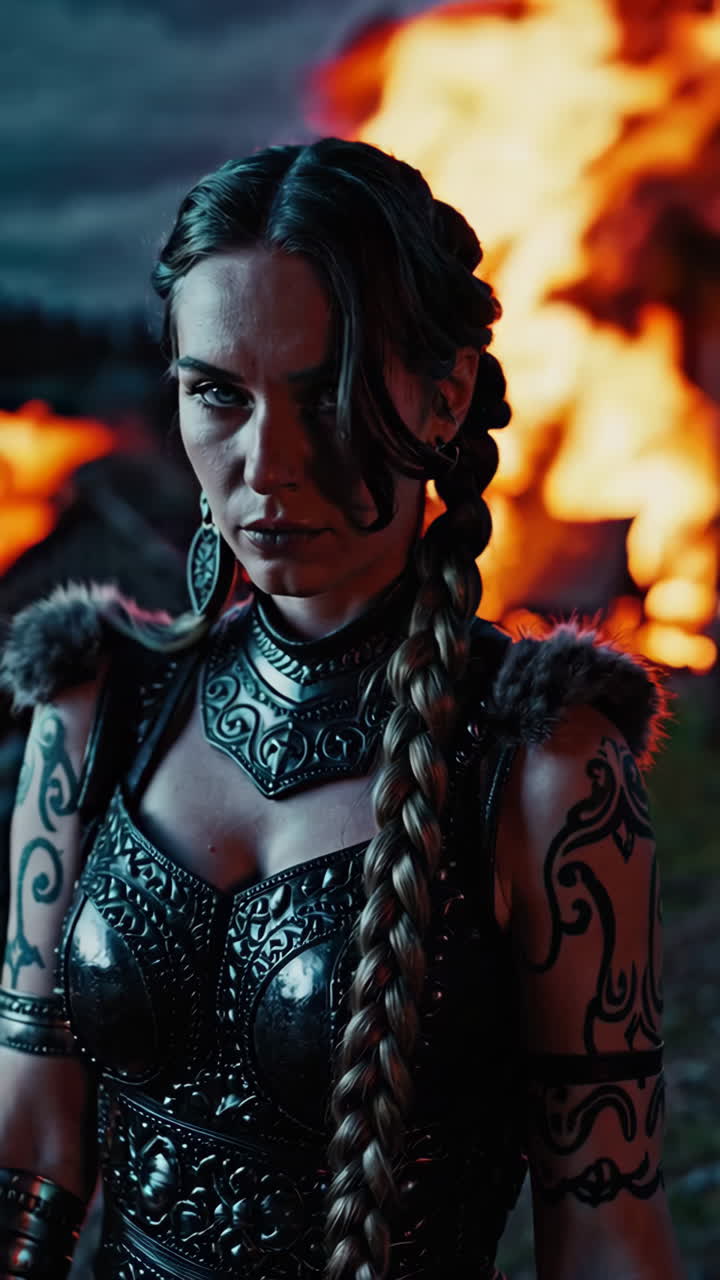 guerrero vikingo en la batalla