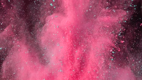 pink and teal powder explosion