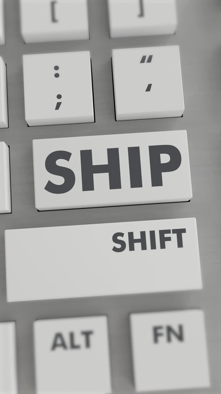 SHIP BUTTON PRESSING ON KEYBOARD Vertical Video