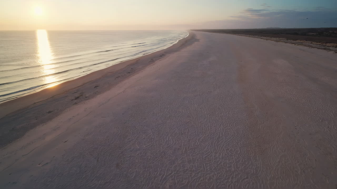 Sunrise or Sunset over a Pristine Beach