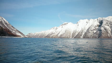 Beautiful-view-of-a-norwegian-fjord-at-the-sea