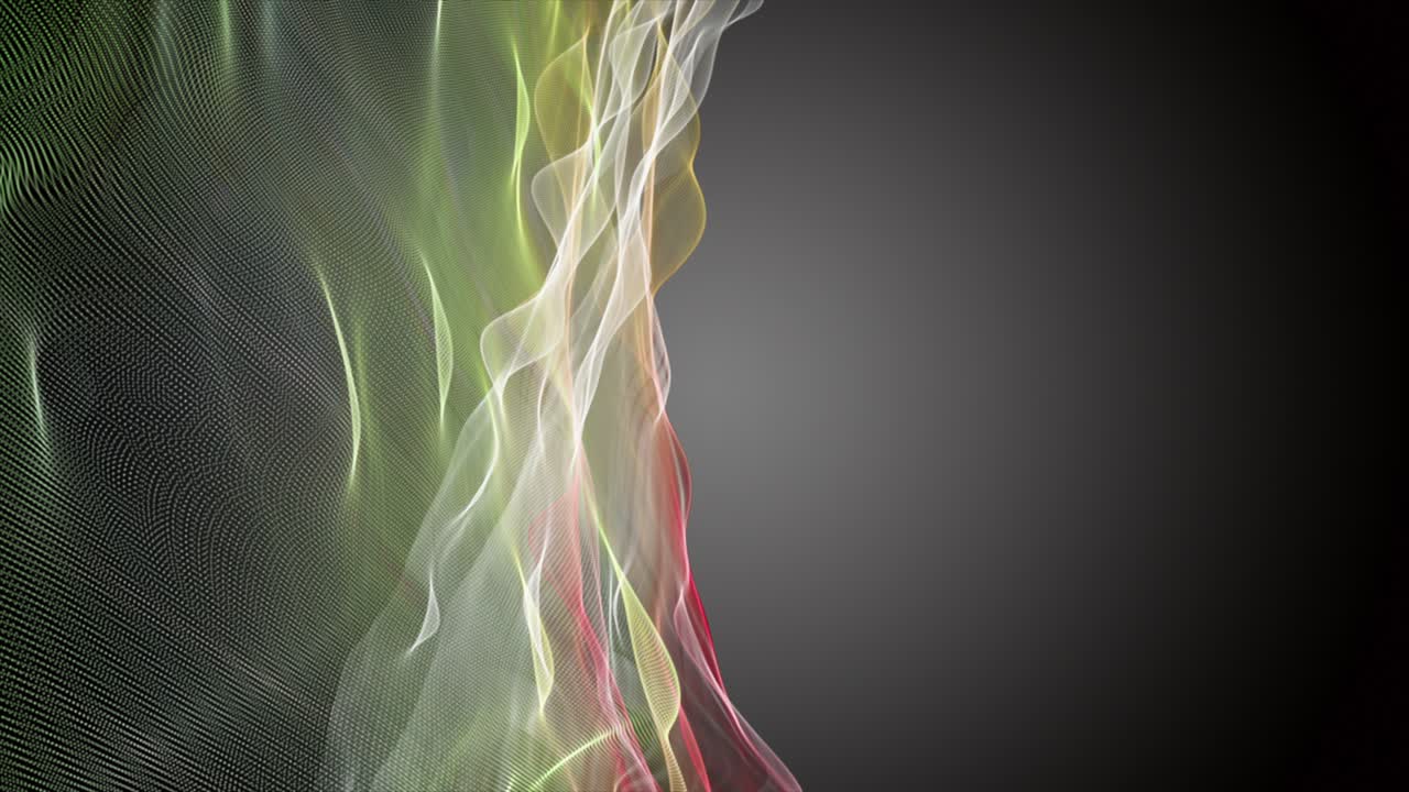 Fantastische animatie met deeltjesgolfobject in slow motion en ruimte voor tekst, 4096x2304 loop 4K