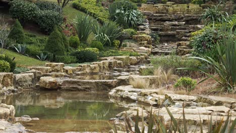 beautiful waterfall garden landscape