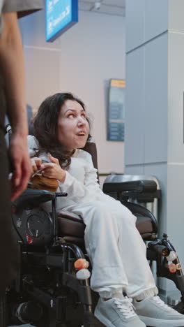 airport security assisting disabled passenger