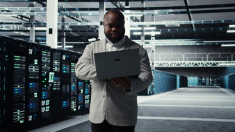 vertical video data center system administrator reviewing code for automation scripts