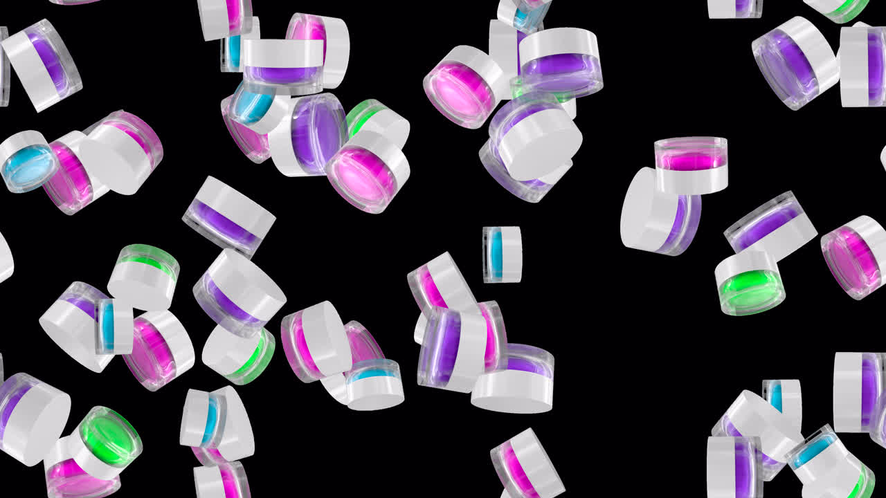 크림 화장품 루프 타일 알파와 함께 회전