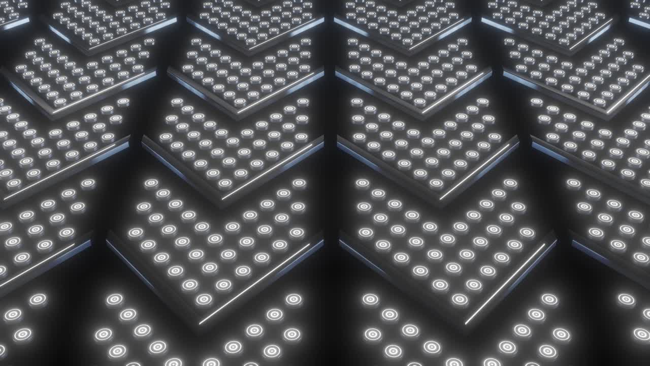 Abstract Geometric Pattern with Glowing Arrows