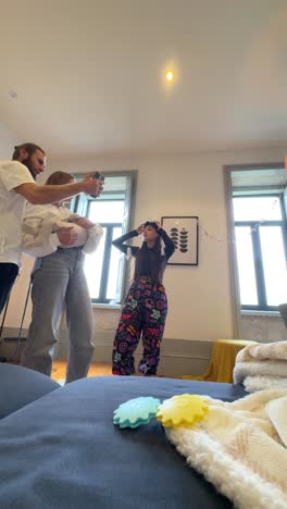 family photo session with baby