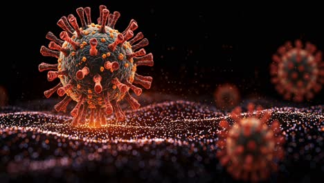 gaining insights into the intricate structure and behavior of a virus through detailed microscopic examination within a laboratory environment