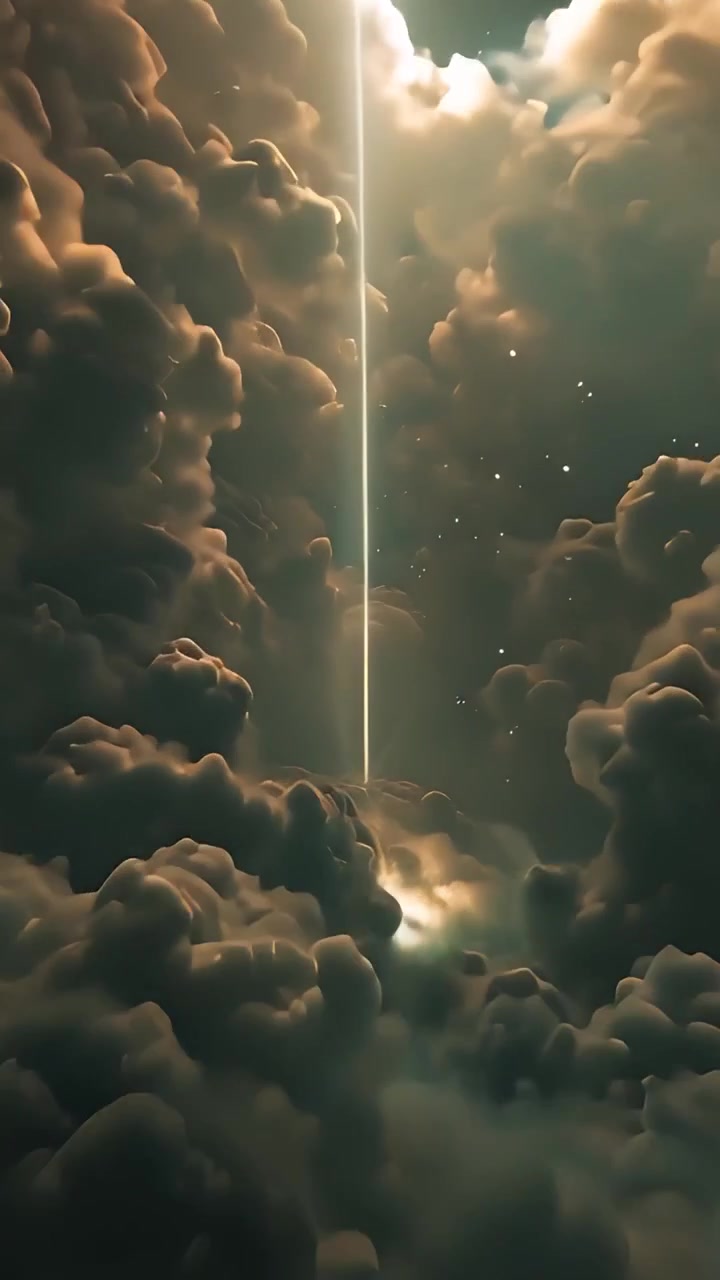 Sfondo per Adorazione 4K: Croce Cristiana e Luce Celeste