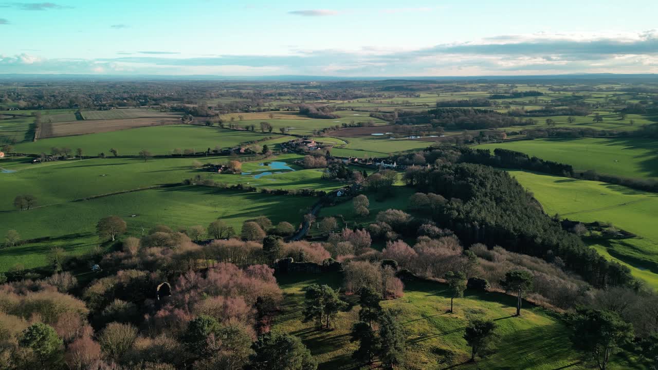 Pianura del Cheshire dal Castello di Beeston, Inghilterra 02
