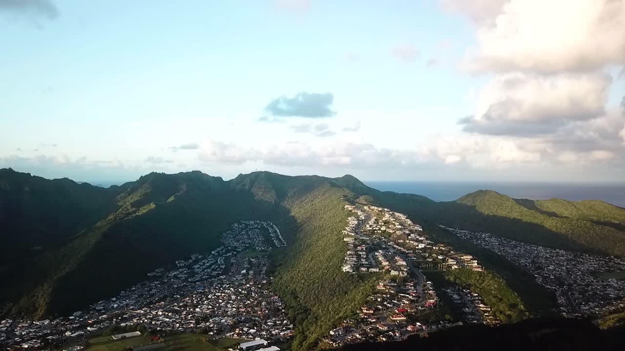 하와이 - 도시 카이 1의 무인 항공기보기