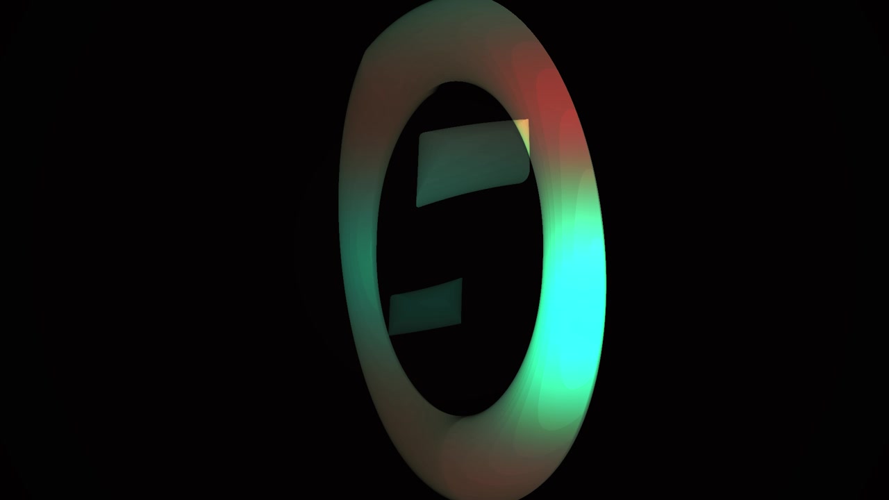 Abstract 3D Geometric Shapes Rotating in Dark Space