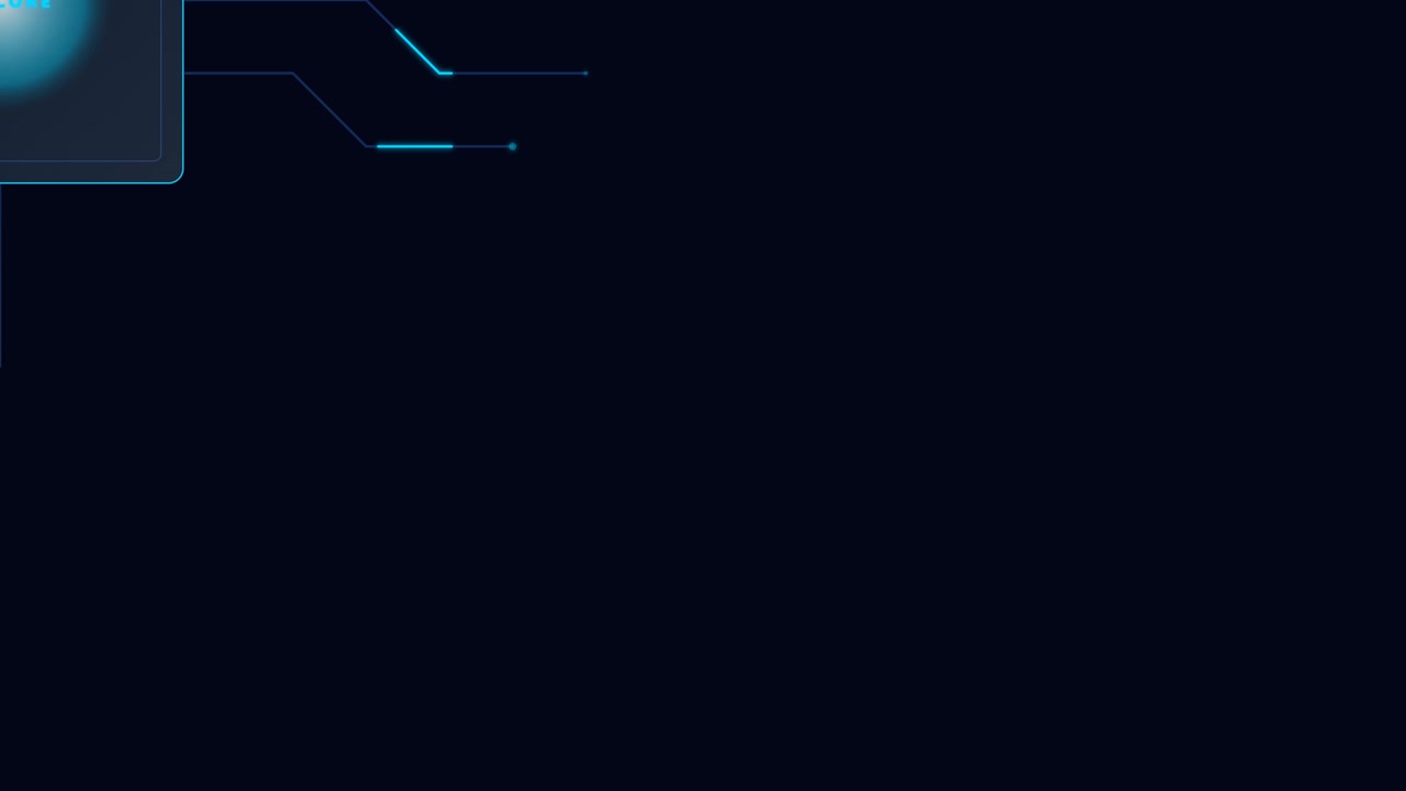 Abstract Digital Interface with Glowing Blue Circuitry Lines