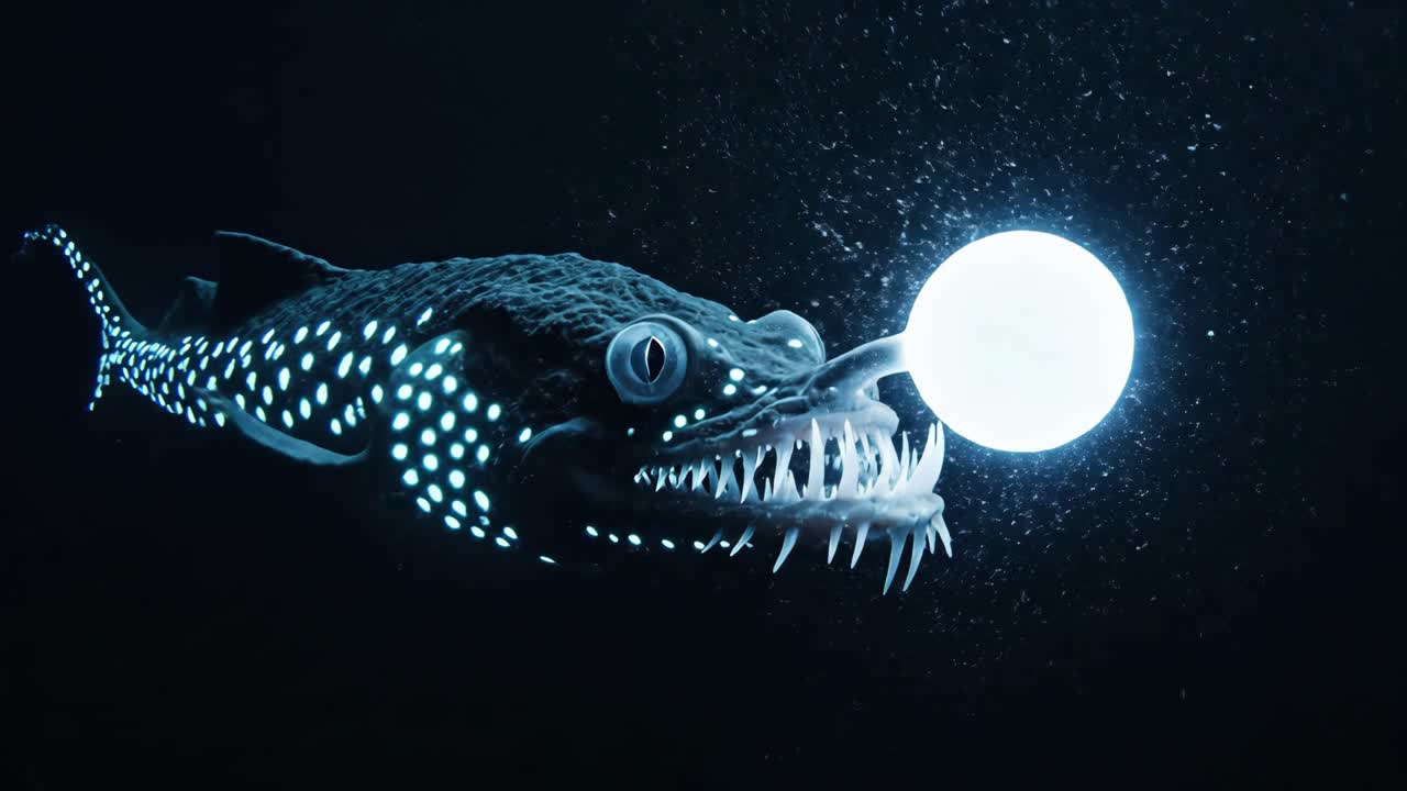 An Anglerfish in the Deep Sea