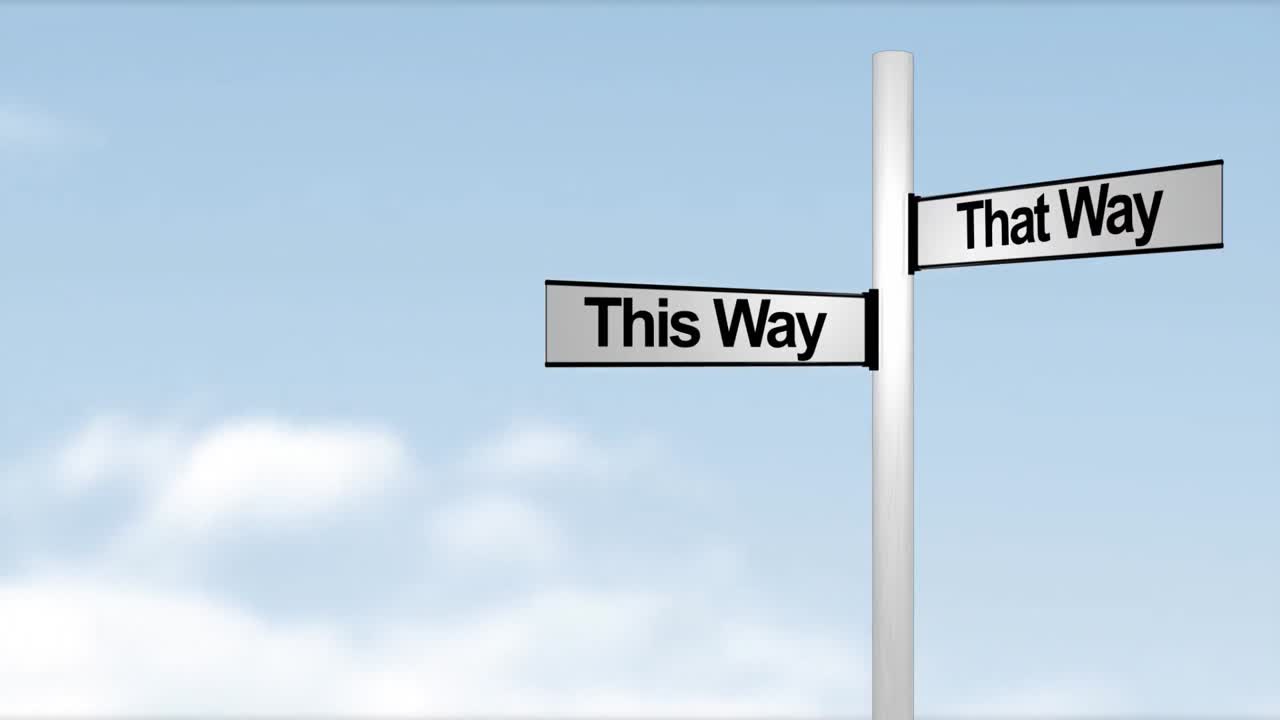 이쪽과 저쪽 표지판