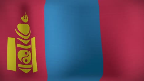 animation of waving flag of mongolia