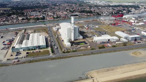 imágenes aéreas de great yarmouth town power station norfolk inglaterra 4k