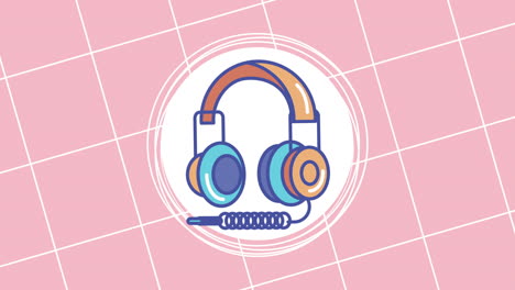 ilustración de auriculares con estilo