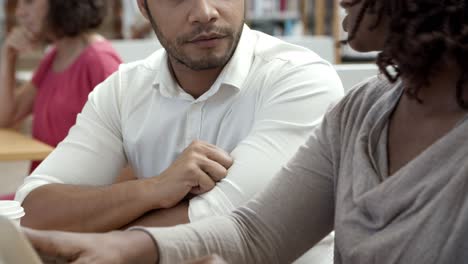 two students preparing to lesson