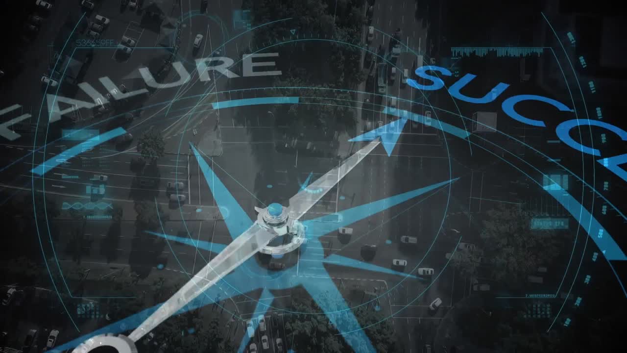 도시 위의 성공 나침반 실패.