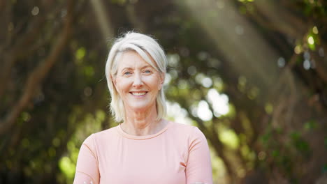 portrait of a mature woman in nature