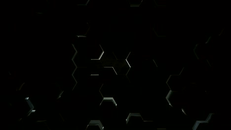 fondo de video de bucle con hexágonos de movimiento