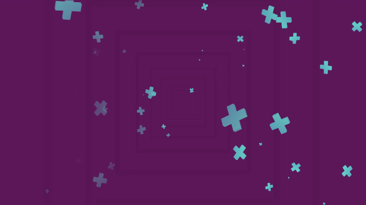 animación de formas abstractas que se mueven sobre un fondo púrpura