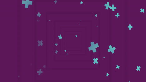 animación de formas abstractas que se mueven sobre un fondo púrpura