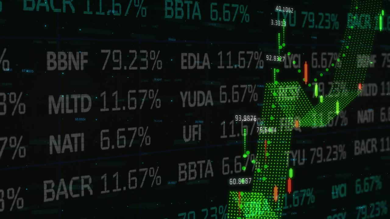 Animazione di borsa valori ed elaborazione di dati finanziari